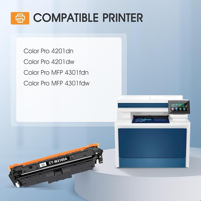 210A 210X Black Toner Cartridges 210 W2100A MFP 4301fdw 4301fdn | Compatible for HP Color Laserjet Pro MFP 4301fdw 4301fdn Pro 4201dw 4201dn Series Printer Ink (2 Black, with chip)