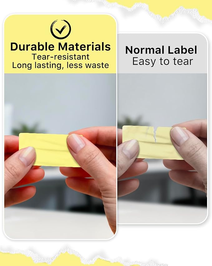 iEager 2x1 Inch Thermal Labels, Yellow Rectangle Thermal Printer Stickers, Durable Shipping Label Printer Sticker for Barcode, Name, Address, 1000 Labels/Roll
