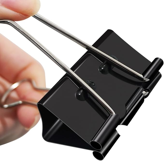 48 Pack Large Binder Clips(2 Inch), Upgrade Support Points Binder Clips | Extra Large Paper Clamps for Office and Home Supplies