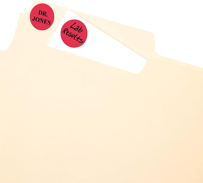 Avery Round Color Coding Labels, Removable Adhesive, Red, 0.75", 3 Pack, 3,024 Labels Total (32136)