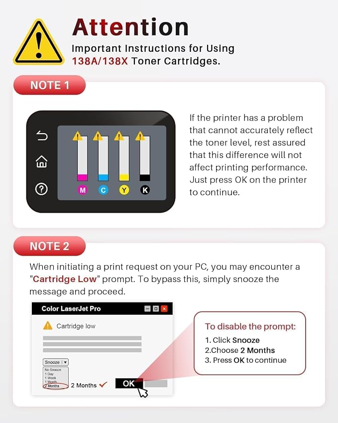 138X Black Toner Cartridge Compatible for HP W1380X 3001dw 3101fdw, 2 Pack | With Chip, Use with HP LaserJet Pro 3001dw 3001fdw MFP 3101fdw, High Yield 138X 138A Toner Ideal for Office & School Use