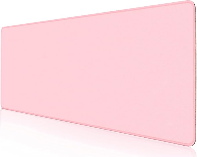 Large Gaming Mouse Pad 31.5 x 11.8 in, Pink | Superior Micro-Weave Cloth, Stitched Edges, Non-Slip Base Keyboard Pad for Esports Pros,Gamer, Office & Home