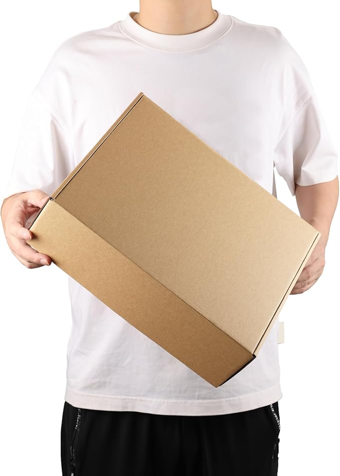 13x10x4 inch Shipping Boxes Set of 15 Brown, Inner Size 12.6x9.6x1.6 inch Cardboard Box Mailers for Small Business Packaging Mailing or Gift Wrapping Giving