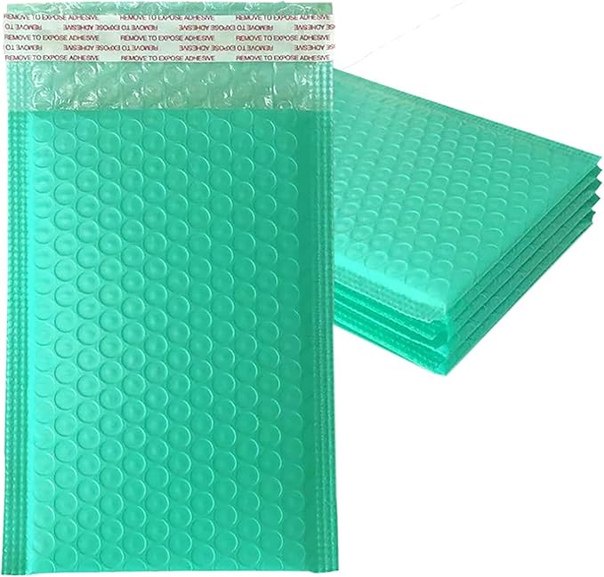 Small Poly Bubble Lined Mailers Padded 24 Pack 5x7 Inches 4 Colors (Pink Green Black Light Pink) Shipping Envelopes Self Seal Mailer Waterproof, Shockproof and Dustproof (4 color - 5x7 Inches-24pcs)
