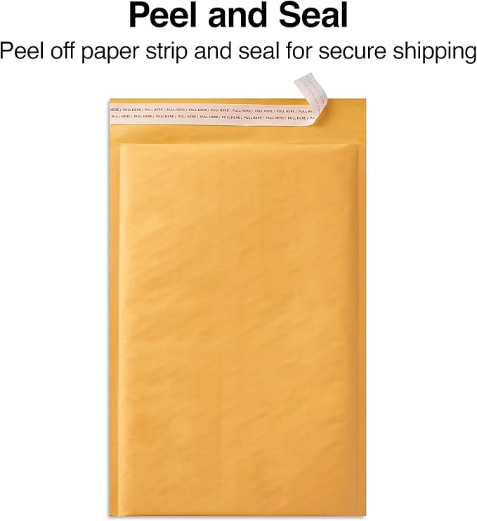Staples Self-Sealing Bubble Mailers, 4.63x6.75 In, 75/Ctn, ST56655VS | Cushioned envelopes for shipping small fragile items and merchandise.