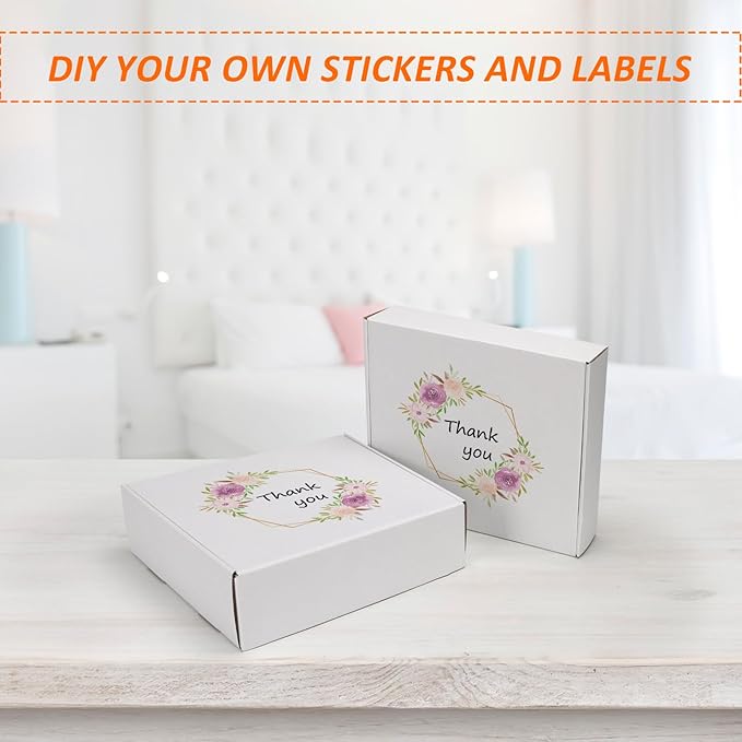 HORLIMER 11x9x3 inches Shipping Boxes Set of 25, White Corrugated Cardboard Box Literature Mailer