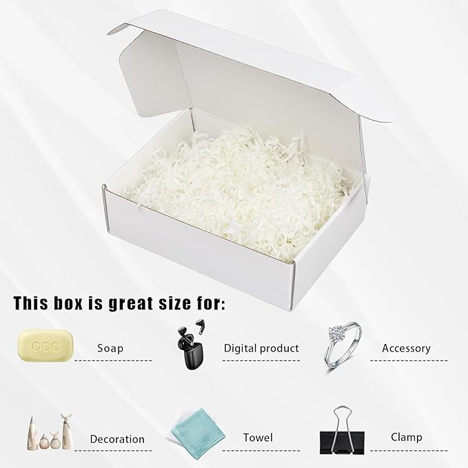 FORBFAN 7x5x2 Shipping Boxes, 45 Pack White Mailer Boxes for Small Business, Small Corrugated Cardboard Boxes for Mailing & Shipping