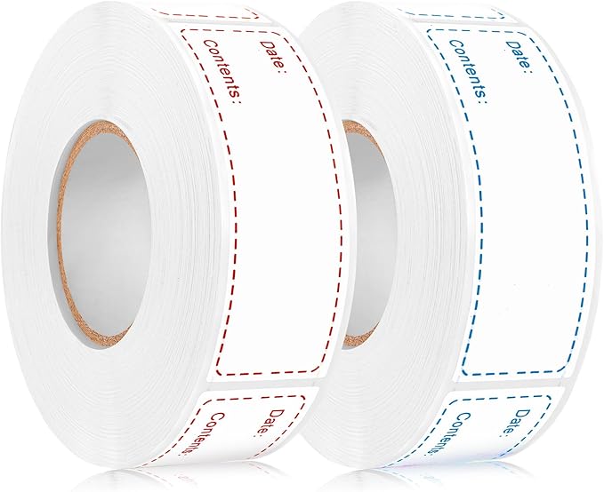 1000Pcs Removable Freezer Labels,1 x 3 Inch Food Labels for Food Containers Food Date Stickers Refrigerator Food Storage Labels Easy Clean No Residue
