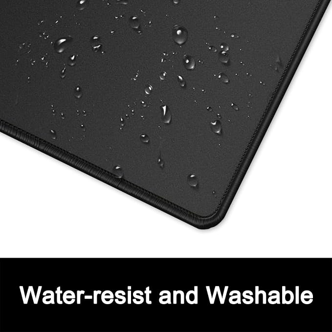 ITNRSIIET 2 Pack Mouse Pad with Stitched Edge Premium Textured Square Mouse Mat Washable Non-Slip Rubber Base Smooth Precise Operation Desktop Protection Mat, 10.2×8.3×0.12 inches, Black