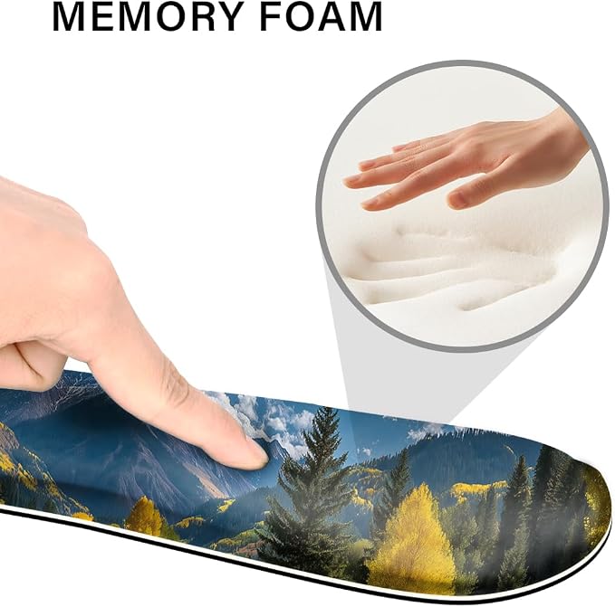 Desk Pad and Keyboard Wrist Rest, Large Mouse Pad + Keyboard Pad+Mouse Wrist Support, Non-Slip Desk Mat Protector for Office, Home 31.5×11.8 Inches Fall Forest