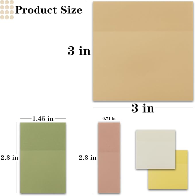 YOUDEFUL Clear Sticky Notes,Transparent Sticky Notes in 3 Sizes | Waterproof Translucent Sticky Note for Books Annotation, Back to School Sticky Notes for Bible Study, School, Office