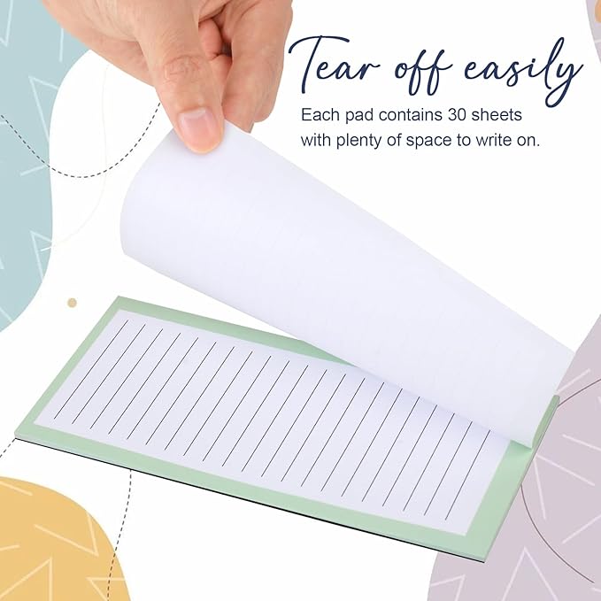 AZUREAL 7 Pack Magnetic Notepads for Refrigerator, 30 Pages/Book Grocery List Magnet Pad for Fridge, Design Magnetic List Pad for Fridge, Grocery List Notepad, To-Do Memos, List