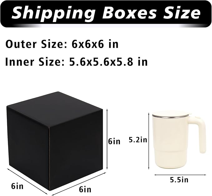 6x6x6 Black Shipping Boxes, 30 Pack Small Mailer & Packaging Boxes for Small Business, Heavy Duty Corrugated Cardboard, Perfect for Mailing & Shipping
