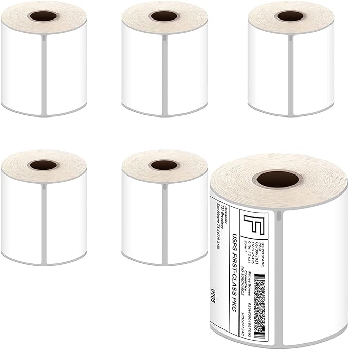 1320 Shipping Labels 4"x6" Compatible with Dymo LabelWriter 4XL 1744907, 1755120, Thermal Postage Labels for All Thermal Label Printers, Permanent Adhesive, BPA Free, 220 Labels/Roll (6 Rolls)