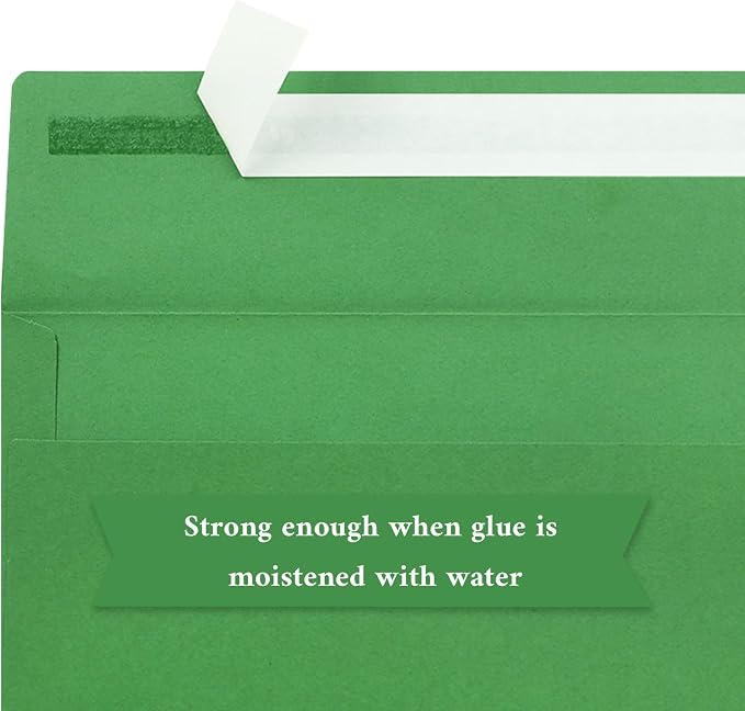 200 Pack #10 Business Envelopes, Green Standard Envelopes Self Seal, Letter Size Mailing Envelopes for Checks Letters Invoices Statements Christmas Birthday Graduation Wedding, 4 1/8 x 9 1/2 Inch