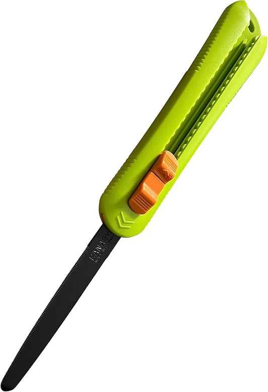 CANARY Box Cutter Retractable Blade, Safety Corrugated Cardboard Cutter Knife [Non-Stick Fluorine Coating Blade], Made in JAPAN, Green (DC-30F-1)