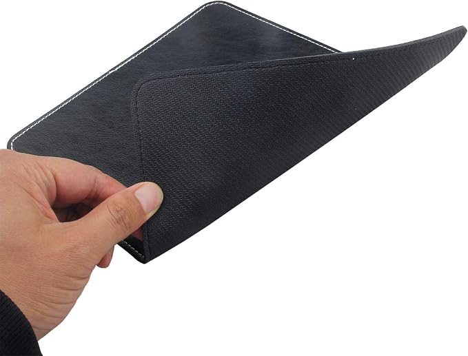 Non-Slip Rubber Base Mousepad for Laptop Computer PC Personality Desings Gaming Mouse Pad Mat 9.45 X 7.87 inch (Leahter Mouse Pad-Black, 9.45 X 7.87 inch)