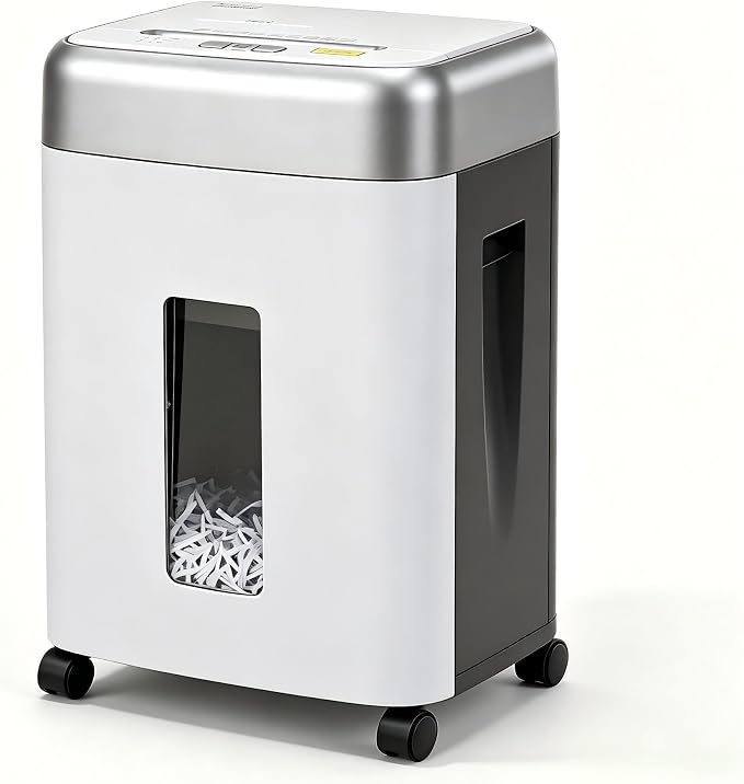 Wingwise 25 Sheets Paper Shredder Heavy Duty for Home Office | 60 Mins Runtime, P-4, 9.2 gal, Cross Cut, Shreds CDs & Credit Cards