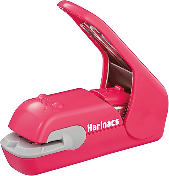 Kokuyo Stapleless Stapler, Harinacs Desktop & Handheld Staple-Free, Up to 5 Sheets No Staple Binding, Portable Compact Holeless Stapler, Red Pink, Japan Import (SLN-MPH105P)