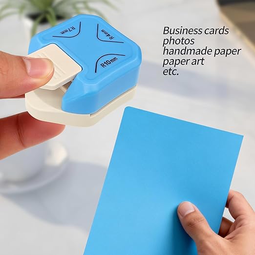 3-in-1 Paper Corner Rounder, Compact and Durable for 4mm, 7mm, 10mm, Round Corners Cutter Ideal for Card Making,Photo Cutter,Scrapbooking and DIY Projects