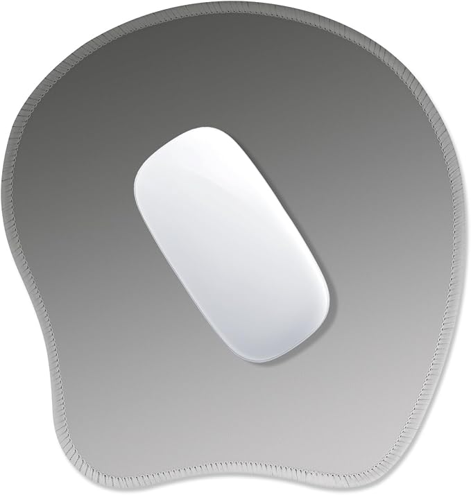ITNRSIIET Mouse Pad Non-Slip Rubber Base Smooth Surface Stitched Edges Waterproof Durable Compatible with All Mice for Office & Gaming, Desk Accessory, 8.7x8.3x0.12 inch, Ash Gradient