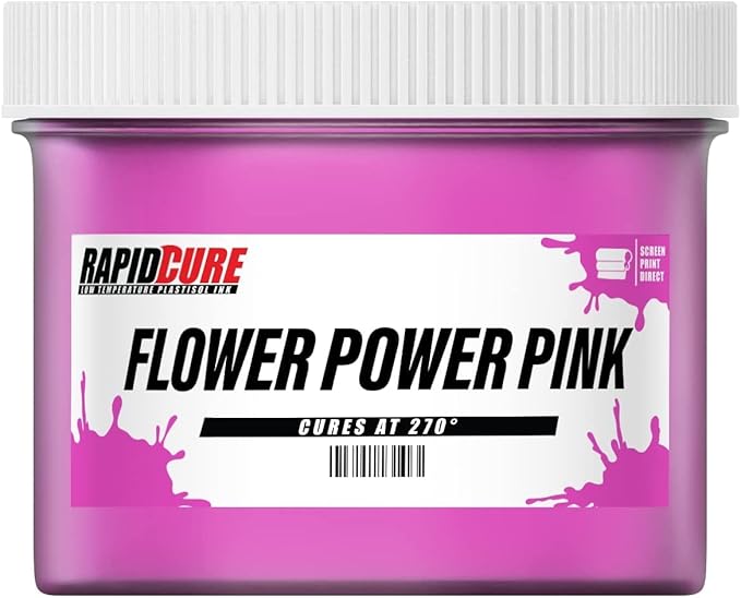 Rapid Cure® Screen Printing Ink Pink (Pint - 16oz.) - Plastisol Ink for Screen Printing, Fast Curing Fabric Paint - Screen Print Direct®, USA Made