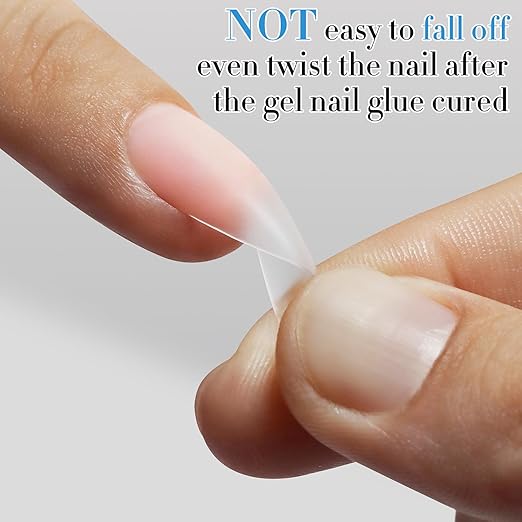 Double Rhythm 0.5Oz Nail Glue Gel for False Acrylic Nail Tips and Press on Nails Gel Glue Nail Lamp Needed