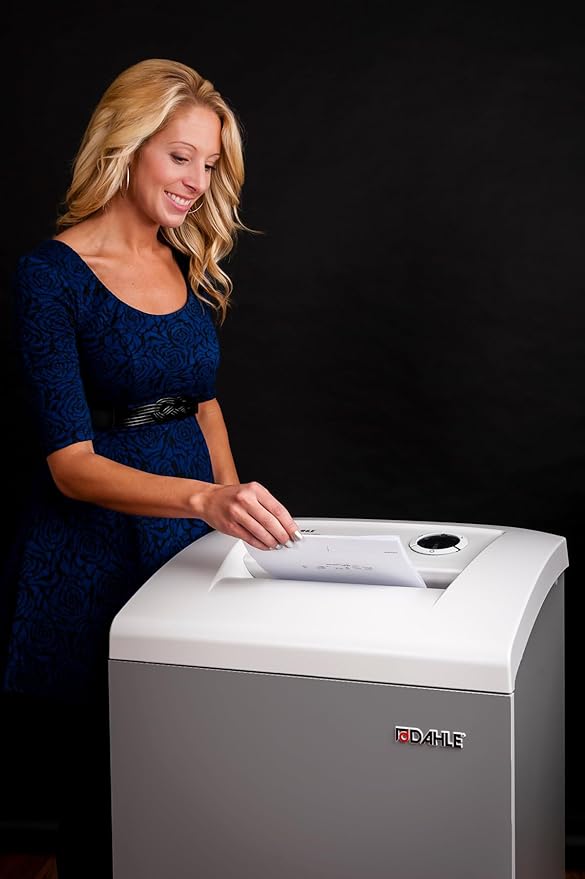 DAHLE CleanTEC 51414 Paper Shredder w/Air Filter, Cross Cut, P-4 Security, German Engineered, Jam Protection, Oil Free, SmartPower, 18 Sheet Max