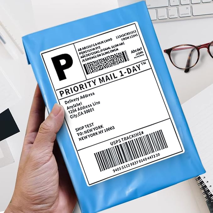 POLYSELLS 100 pcs 6x9 Inches Blue Poly Mailers Shipping Envelopes, Strong Adhesive Sealing, Waterproof, and Tear-resistant Postal Mailing Bags for Clothing, Books, and Accessories