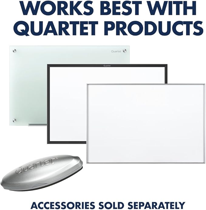 Quartet Dry Erase Markers, Whiteboard Markers, Fine Tip, EnduraGlide, Assorted Colors, 12 Pack (5001-21M)