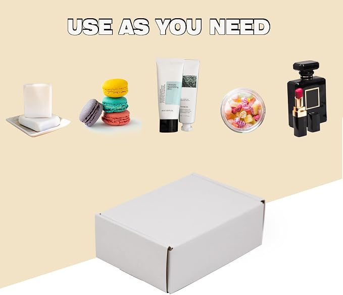 6x4x2 Inches Shipping Boxes Pack of 25, White Corrugated Cardboard Boxes for Small Bussiness