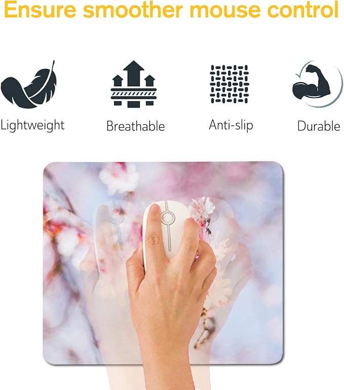 A-SUB Sublimation Mouse Pad Blank Rectangular Blanks 12 pcs for Sublimation Transfer Heat Press Printing Crafts 24x20x0.2cm White
