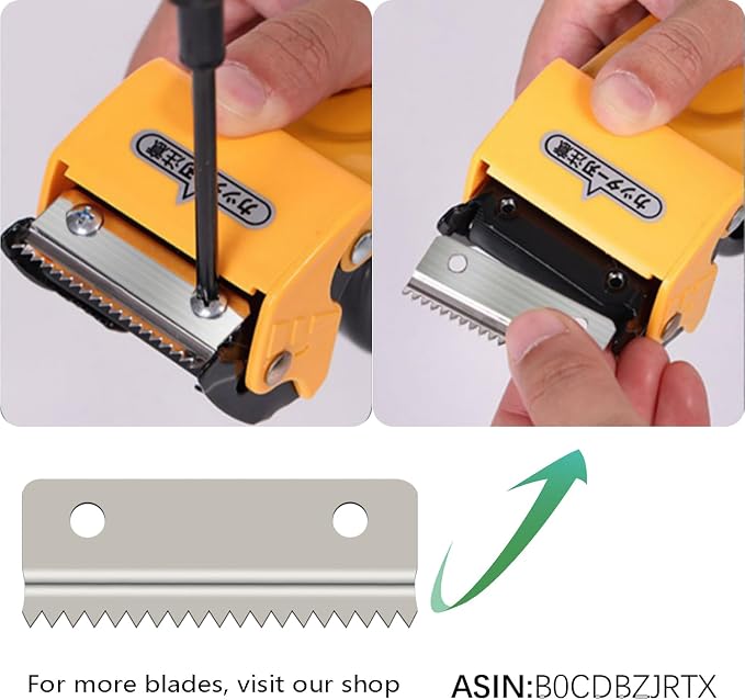 Packing Tape Dispenser Gun 2-Inch, 2 Pack Metal Tape Gun with Safety Protection, 3-Inch Inner Paper Core