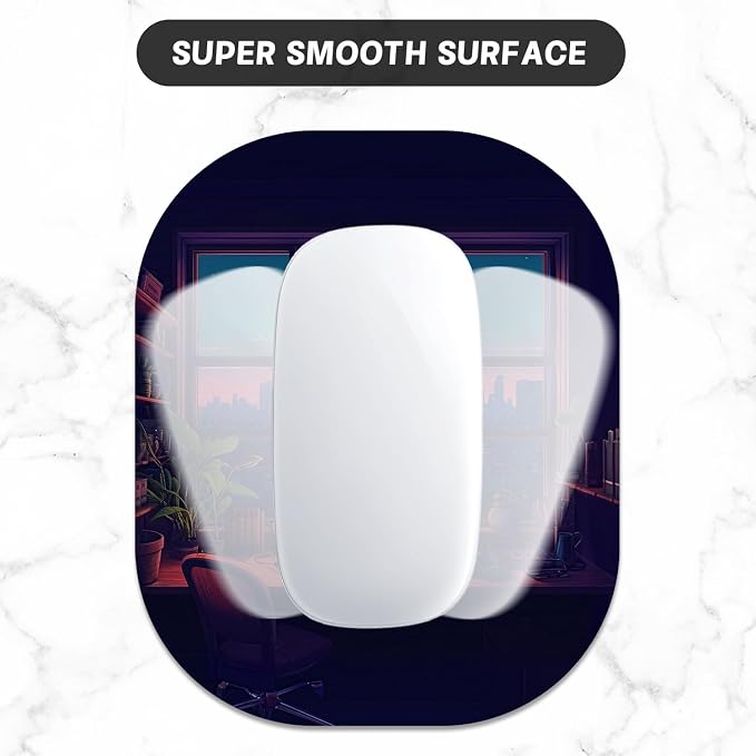 Small Mouse Pad, 6 x 7 Inch, Oval Mini Mouse Pad with Non-Slip Rubber Base for Laptop Wireless Mouse Keyboard Tray Mousepad, Window View