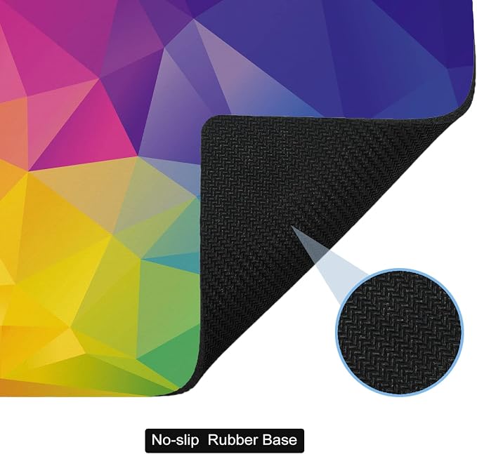 Small Mouse Pad, Mini Mouse Pads for Wireless Mouse and Laptop, Travel Mousepads with Designs - Cool Colorful Rainbow, Portable Mousepad with Non-Slip Rubber Base - 5.5 x 7 in