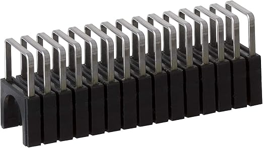 Arrow 591189BLSS Genuine T59 Stainless Steel 5/16-Inch Leg Length by 5/16-Inch Crown Width Insulated Staples for Cable and Wiring, Black, 300 Count