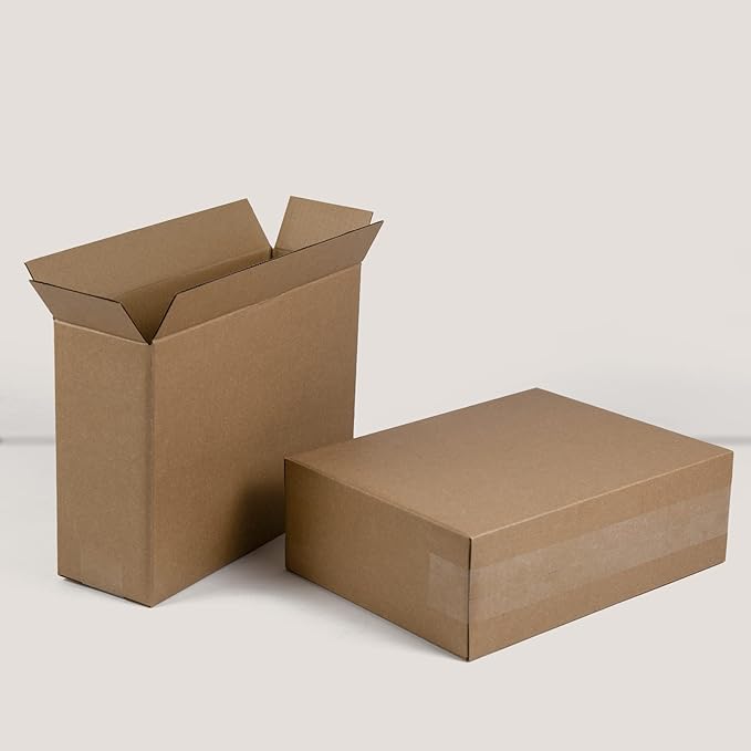 12x9x4 Inches Shipping Boxes, Brown Corrugated Cardboard Boxes for Small Bussiness, 25 Pack