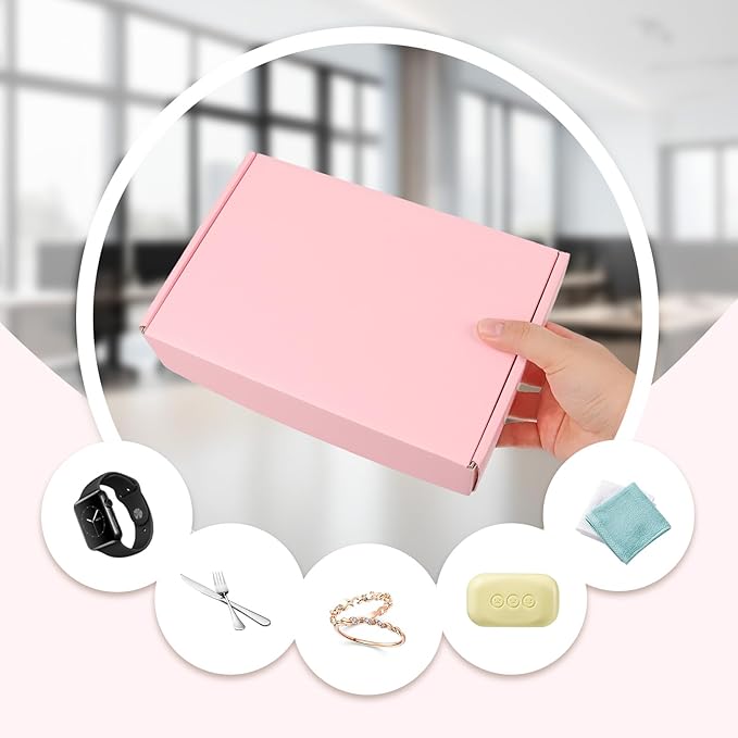 FORBFAN 9x6x2 Inch Pink Shipping Boxes, 30-Pack Mailing Boxes for Small Business, Corrugated Cardboard Box for Shipping, Packaging