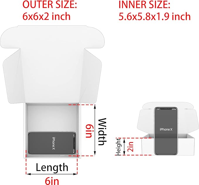 Small Brown Shipping Boxes for Small Business Pack of 25-6x6x2 inches Cardboard Corrugated Mailer Boxes for Shipping Packaging Craft Gifts Giving Products