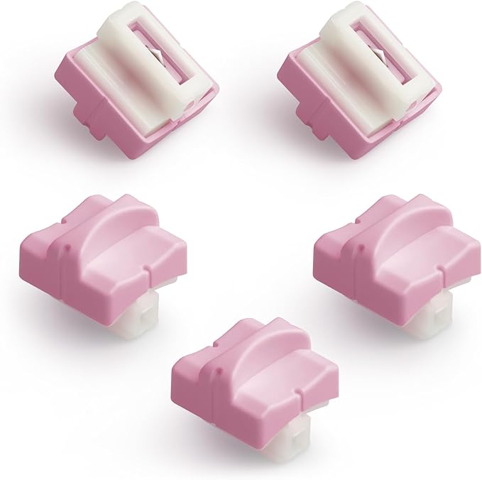 Firbon 5 Piece Pink Refill Blades for Paper Cutter, Spring-Loaded Safeguard Design Replacement Blade for Paper Trimmers