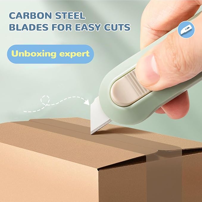 20 PSC Box Cutter,Retractable Box Opener, Package Opener, Easy Slide Retractable Cute Utility Knife For Opening Daily Express Boxes, Envelopes, Packages, Paper tapes and more