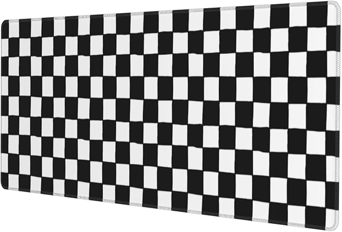 Black and White Checkered Gaming Mouse Pad, Large Mouse Pad for Desk Mat XXL XL Mousepad, Big Keyboard Pad Office Desk Accessories Decor