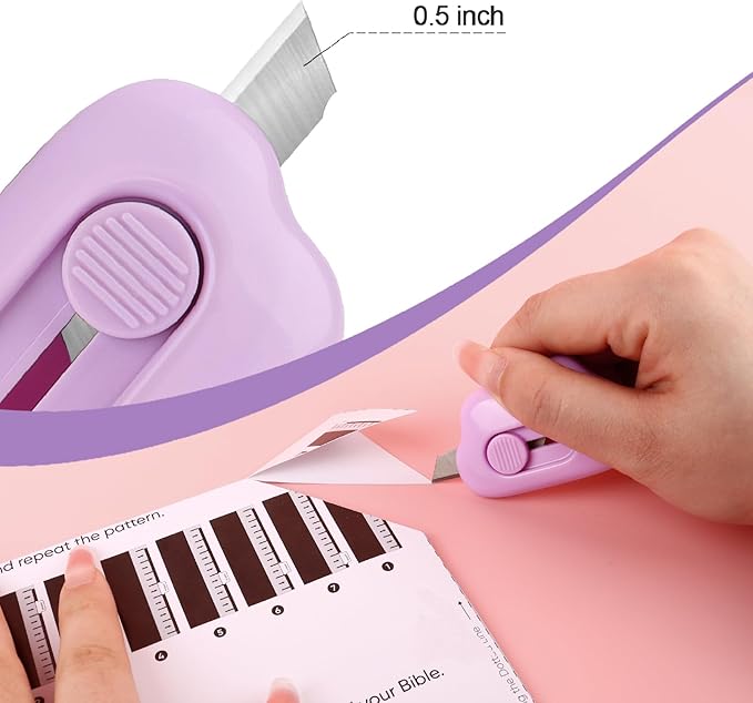 6 Pack Box Cutters Retractable - Cloud Mini Package Opener Cutter Office | Smooth retractable box cutters, cloud design, lock, great for home office, packages, envelopes & daily use