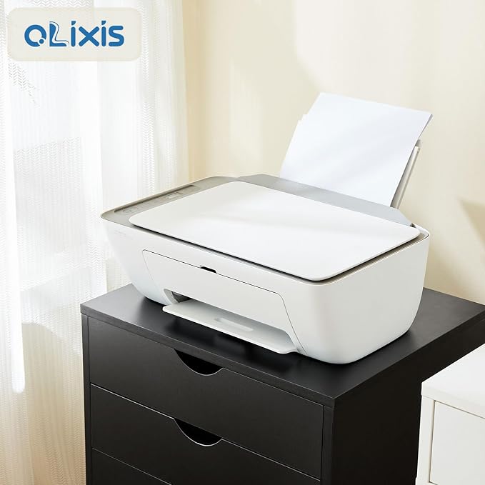 OLIXIS 5 Drawer File Cabinet with Wheels, Under Desk Storage Printer Stand | 15.75"D x 18.74"W x 25.39"H, Holds Printer, Office Supplies, Not For Hanging Files, For Home Office Study Use Balck