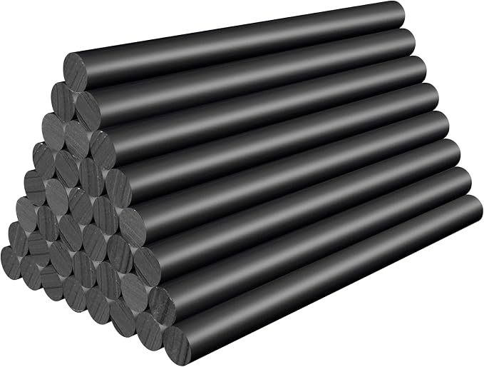 ENPOINT Black Hot Melt Glue Sticks, 36 Pack Mini EVA Sticks, 0.27in Diameter, 3.9in Length, for Craft, DIY, Decoration, Car Dent Repair, Gluing Project, All Temp, Wide Application
