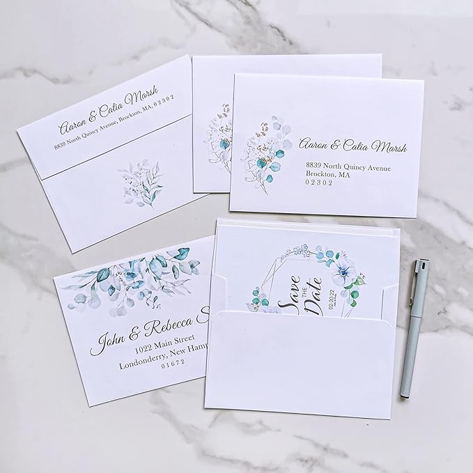 500 Pcs White A7 Invitation Envelopes 5 1/4 x 7 1/4 Square Flap Envelopes Self Seal 95lb for Wedding Shower Birthday Bussiness Graduation Mailing Invitation Announcement 5 x 7 Greeting Cards Photos