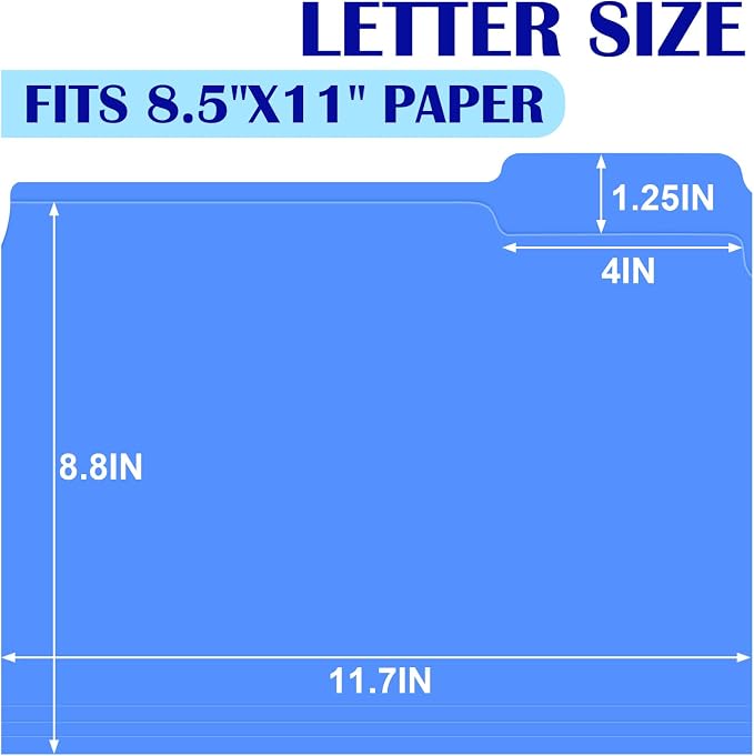 TUXIYA 252 Pack Colored File Folders,21 Colors File Folders Letter Size | Manilla Folders 8.5 x 11,1/3 Cut Tab Filing Folders for Office School Business Documents Files Paper