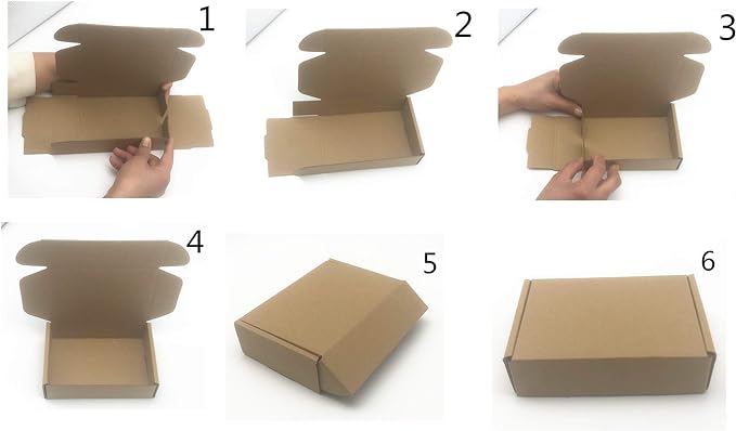 Pink Small Cardboard Shipping Box 10 x 8 x 2.7 Inch Corrugated Packaging Storage Boxes 10 Pack (Inside Size: 9.35 x 7.8 x 2.6)