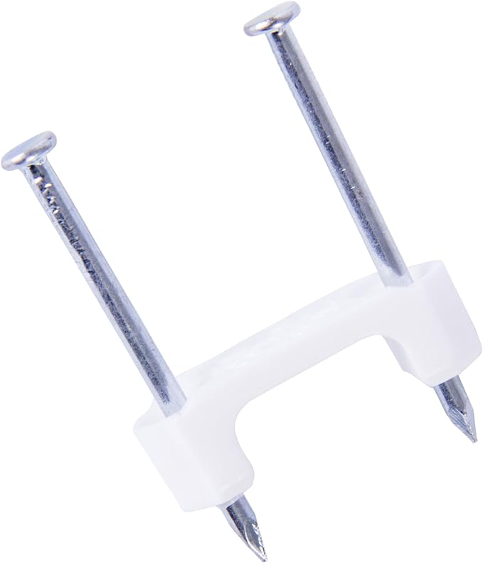 nVent Gardner Bender PS-250N 1/2-Inch Plastic Polyethylene NM Cable Staple, Non-Metallic Wire Fasteners with Zinc-Plated Nails, White, 250-Pack Bag (Formerly: Gardner Bender)