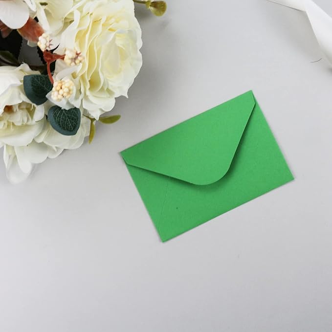 150 Packs of Gift Card Envelopes, Mini Envelopes, Gift Card Holder, Business Card Envelopes (4"x2.75") (Green)